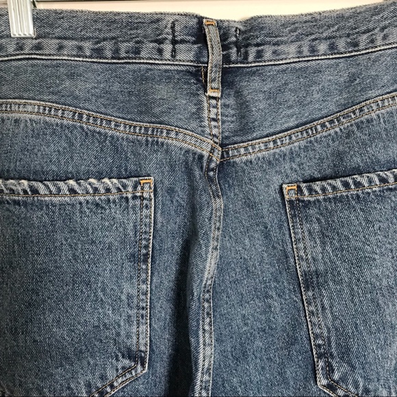Agolde Riley High Rise Button Fly Straight Crop Jeans in Frequency Size 32 - Picture 11 of 16